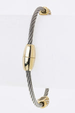 Pave Crystal Hoops Wire Bracelet