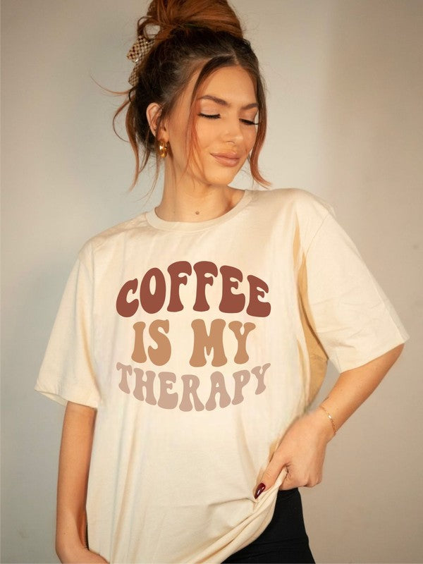 Coffee Is My Therapy Boutique Tee