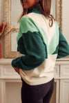 Color Block Buttoned Sweater