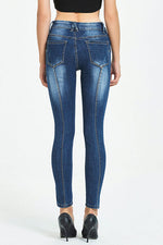 Side Stripe Cropped Skinny Jeans
