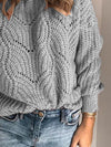 Openwork Round Neck Sweater